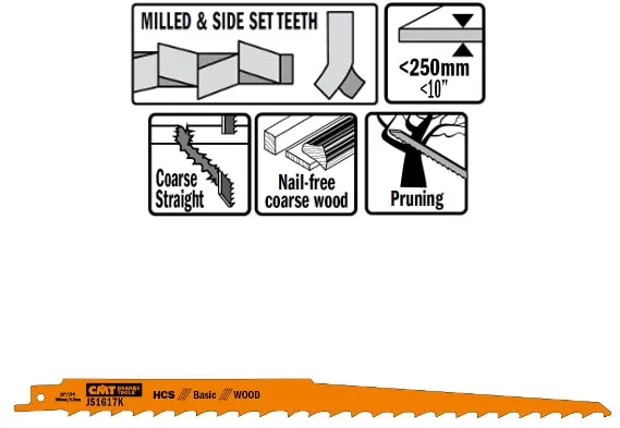 Bajonetblad 300mm HCS Basic