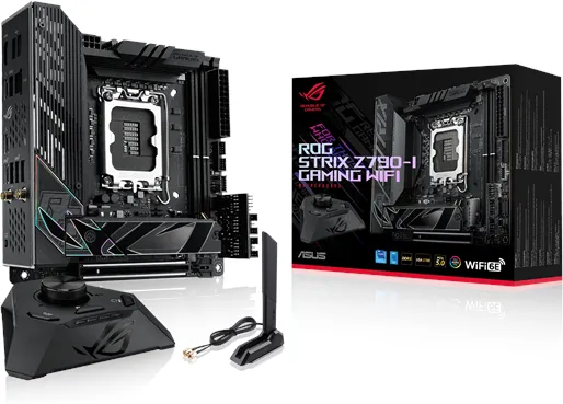 ASUS ROG STRIX Z790-I GAMING WIFI Hovedkort - Intel Z790 - Intel LGA1700-sokkel - DDR5 RAM - Mini-ITX
