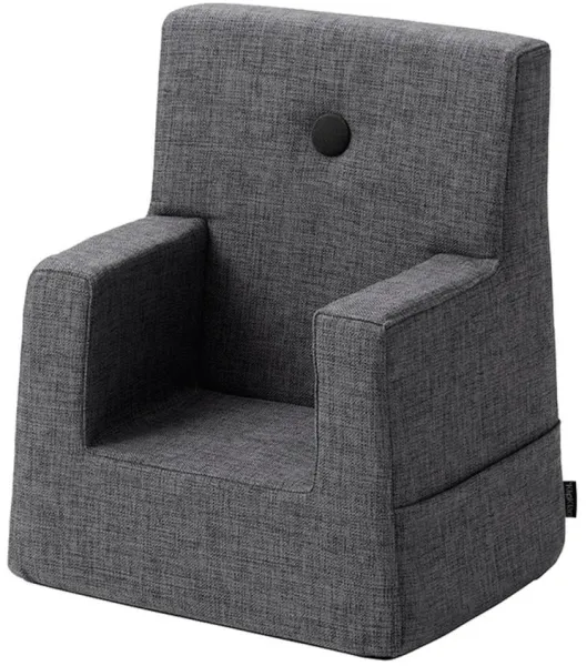 Barnestol - mørkegrå/sortgrå knapp