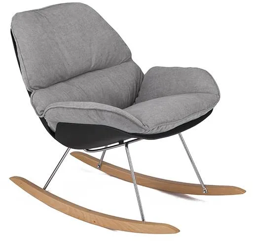 Milano gyngestol med grått stoff