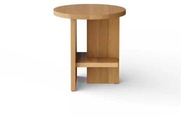 NINE Tee Sidebord Rund Eik