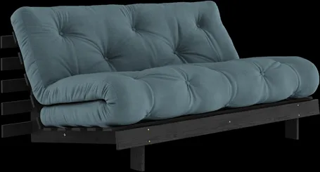 Karup Design Roots Sovesofa Med Roots Madrass 160x200 Petroleum/Sortlakkert